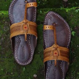 Kalapuri Men's Yellow Kolhapuri Sandals-picture-30