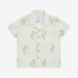HOP Kids by Westside Off-White Cactus Design Cotton-Blend Shirt-image-29