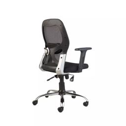 CELLBELL Tauras C100 Mesh Black Mid-Back Metal Base Revolving Home & Office Chair-image-45