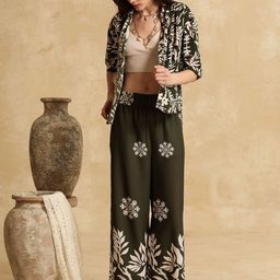 Kazo Floral Printed Tie-Up Open Front Shrug image 2