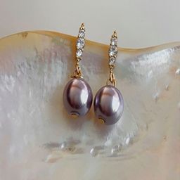 AQUASTREET Gold-Plated Pearls Beaded Spherical Shaped Drop Earrings-25