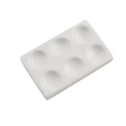 ‎Eduscope Spotting Cavity Tile Plate 6 Cavity Porcelain for General Lab Use, ‎cavity porcelain-06-48