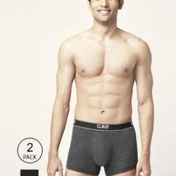 Ajile by Pantaloons Grey & Black Cotton Regular Fit Trunks - Pack Of 2-picture-21