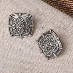 Teejh Ethnic Nysha Silver Oxidized Stud Earrings-39