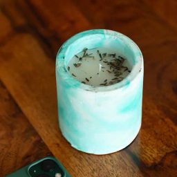 ExclusiveLane Lavender Turquoise Blue Wax Jar Scented Candles-image-12