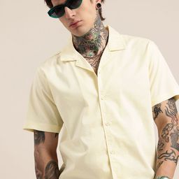 HERE&NOW Short Sleeves Opaque Casual Shirt-image-17