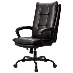 CHAIRTECH High Back Extra Padded Office Chair Leatherette Black for Office & Professional Use-image-4
