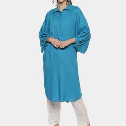 Biba Blue Straight Kurta-picture-44