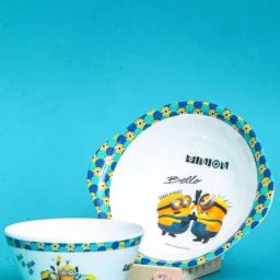 Servewell Minions Multicolor Melamine Cone Bowl Kids Set (0.65 L)-image-18
