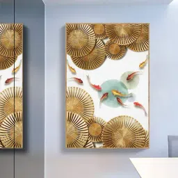 Art Street Printed Gold Cotton Canvas Wall Art-image-62