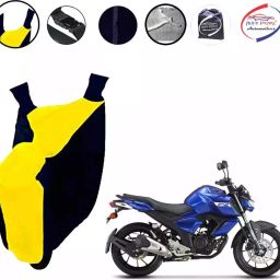 Auto Pearl Waterproof Two Wheeler Cover For Yamaha FZ S V3.0 FI (Yellow & Blue)-picture-13