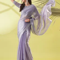 VILLAGIUS Embellished Beads and Stones Ready to Wear Mysore Silk Saree-picture-18