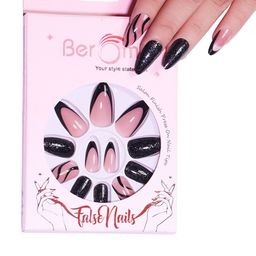 BEROMT Set Of 12 Salon Finish Press On Nail Tip With Application Kit - BFN316FN image 2