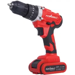POWERBILT 10 mm 0-350/0-1400 RPM 21 V Red & Black Cordless Screwdriver, PBT-CL-CID21-5