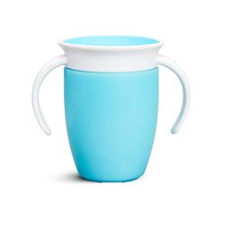 ZIKKU Transition Sippy Cups with Handles, 360 Degree Spill Proof Design, Leak Proof Miracle Cups for Toddlers (Blue) image 1