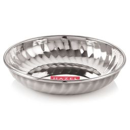 HAZEL Stainless Steel Serving Sweet Dish Dessert Plate - Pack of 1-17