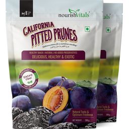 NourishVitals California Pitted Prunes Healthy Snack Natural No Added Preservatives Delicious Healthy & Exotic Pack of 2 - 400 gm-51