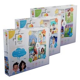 Puzzle Squad 4 in 1 Jigsaw Puzzle with 216 Pieces - Multicolor-image-91