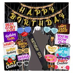 Wobbox Happy Birthday Props Birthday Banner & Sash Happy Birthday Decoration Items Multicolor -Pack Of 29-image-98
