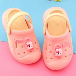 Oh! Pair Clogs with Back Strap Closure & Baby Applique - Pink-picture-20