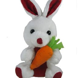 Tickles Stuffed Soft Plush Toy Kids Birthday Cute Rabbit with Carriot - Height 17 cm-19