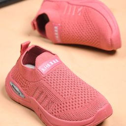 KATS Mesh Detailed Slip On Shoes - Pink-image-35