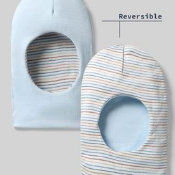 Ben Benny Interlock Knit Reversible Monkey Cap with Stripes Light Blue - Diameter 14 cm-picture-11