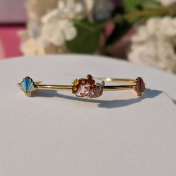 ShimmerTots Unisex Kids Sterling Silver Gold-Plated Bangle-Style Bracelet-image-69