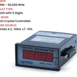 systems tech TM 801 Digital Tachogenerator Sensor with Panel Mount Digital Tachometer image 2