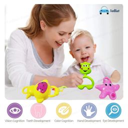 FunBlast Colourful Attractive Sound Rattles Assorted Design Pack of 3 - Multicolour image 2