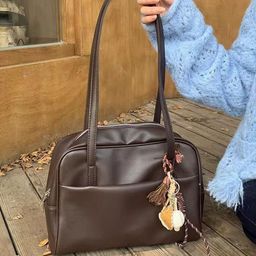 DressBerry PU Structured Shoulder Bag with Cut Work-5