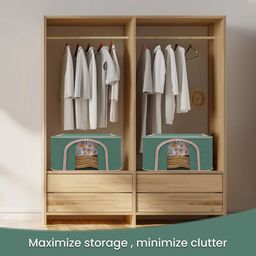 Kuber Industries Green & Pink Set of 1 Reusable Drawer Organiser With Handles image 3