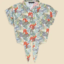 Allen Solly Junior Floral Print Cotton Top-image-66