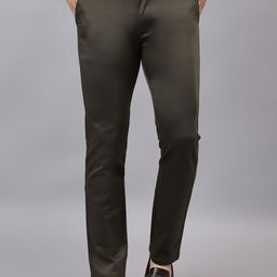 AAAI Enterprises Men Relaxed Straight Leg Slim Fit High-Rise Chinos Trousers-image-42