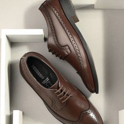 DESIDERIO Men Leather Derbys-image-35
