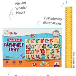 Intelliskills Wooden Hide N' Seek Alphabet Puzzle|Shapes Matching Puzzle |Early Learning & Educational board Puzzle  - 26 Pieces image 5