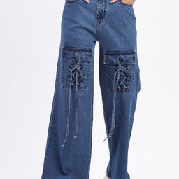 SZN Women Wide Leg High-Rise Low Distress Jeans-image-14