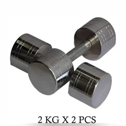 HackerX Set Of 2 Fixed Weight Dumbbell - 2Kg Each image 1