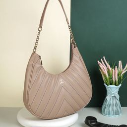 Mochi Women Solid Structured Hobo Bag-image-56