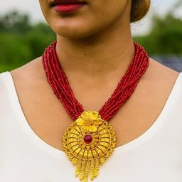 Gorkhastyle Women Red Necklace and Chains-image-6