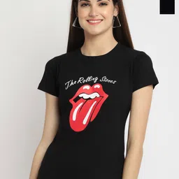 Tromko Women Pack of 2 Typography Printed Round Neck Cotton Regular Fit T-shirts-picture-27