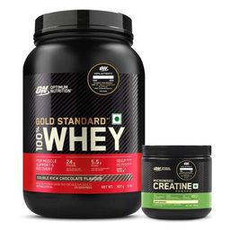 ON (Optimum Nutrition) Gold Standard Whey Protein 2 lb Double Rich Chocolate with Micronized Creatine Powder Unflavoured 0.55 lb-21