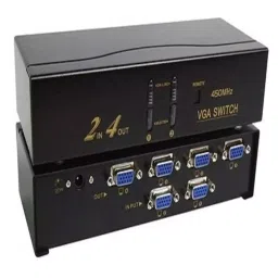 Techut VGA Switch 2 Input 4 Output 1920x1440 Pixels DC 9 V 250 MHz, THT-268 image 2