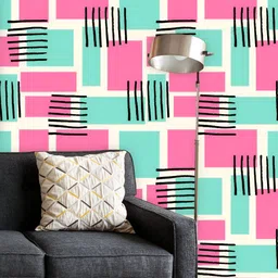 ArtzFolio Printed UV-Resistant Anti-Bacterial Watercolour Geometric Pattern Peel & Stick Wallpaper-image-31