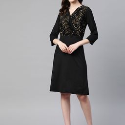 Cottinfab Sequinned Embellished Wrap Dress-picture-48