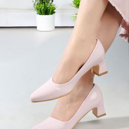 Mast & Harbour Pointed Toe Block Heel Pumps-46