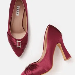 ELLE Women Embellished Detail Party Block Heel Pumps-image-59