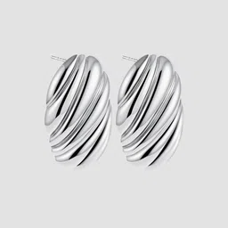 AQUASTREET 18K Silver-Plated Oval Shaped Studs-image-20