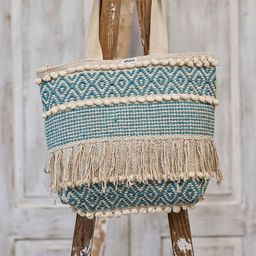 Ariana Structured Tote Bag with Fringed-image-29