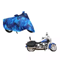 Auto Pearl Waterproof Two Wheeler Cover For Harley Davidson Heritage Softail Classic (Blue)-image-49